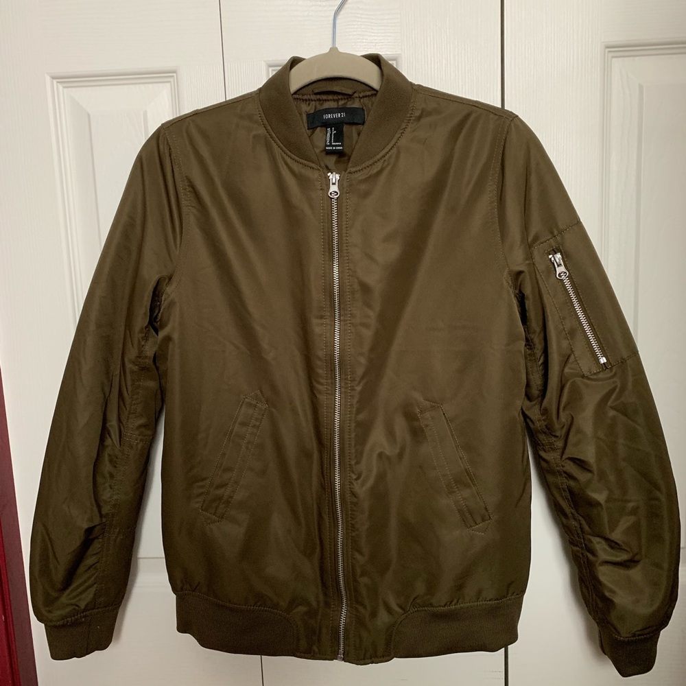 Forever 21 Green Bomber Jacket